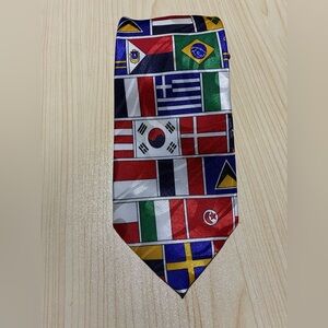 Multicolor Flag Pattern Tie